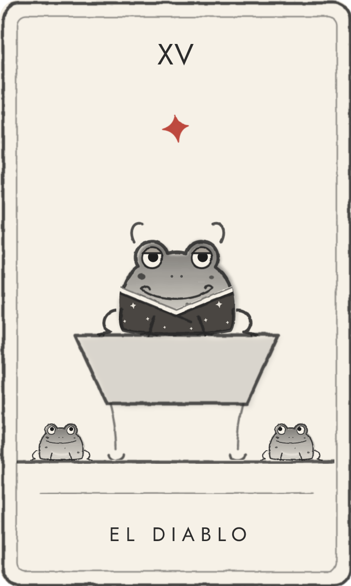 El Diablo, carta de tarot dibujada por la rana