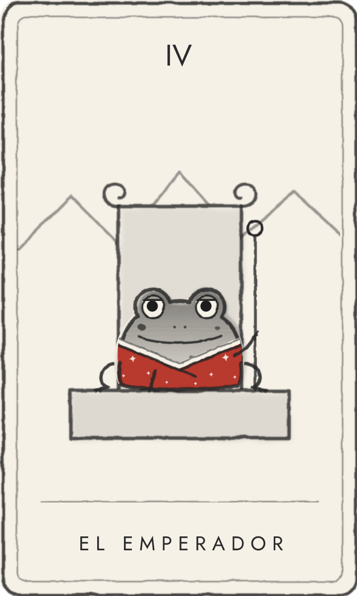 El Emperador, carta de tarot dibujada por la rana