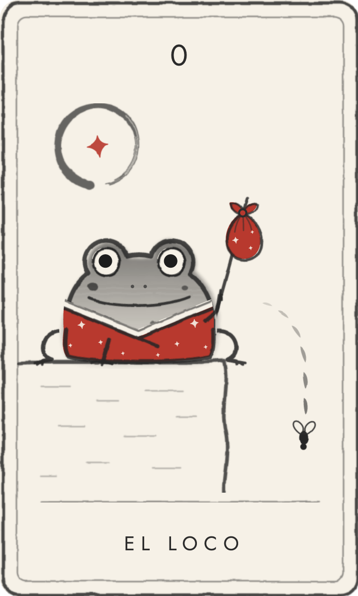 El Loco, carta de tarot dibujada por la rana
