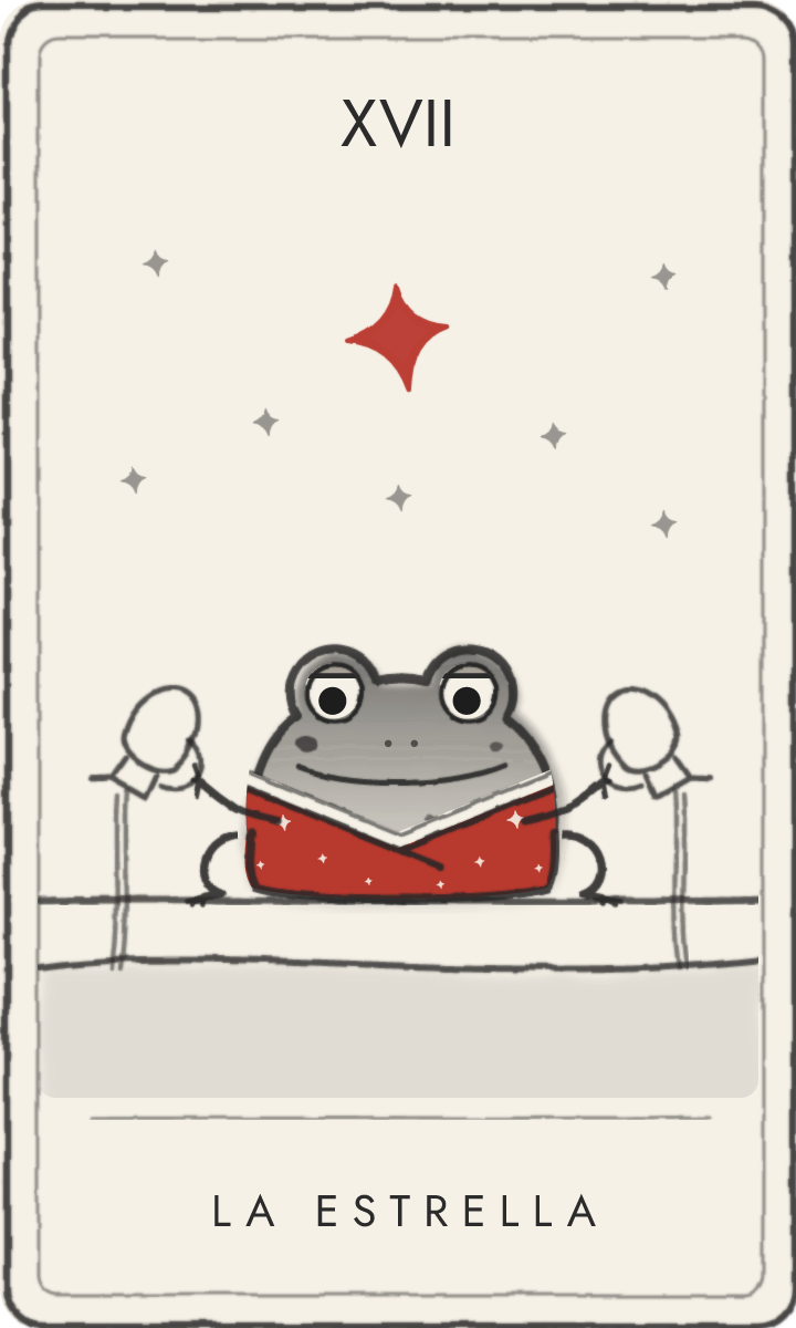 La Estrella, carta de tarot dibujada por la rana