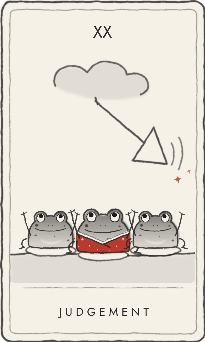 Judgement - tarot card drawn by the frog