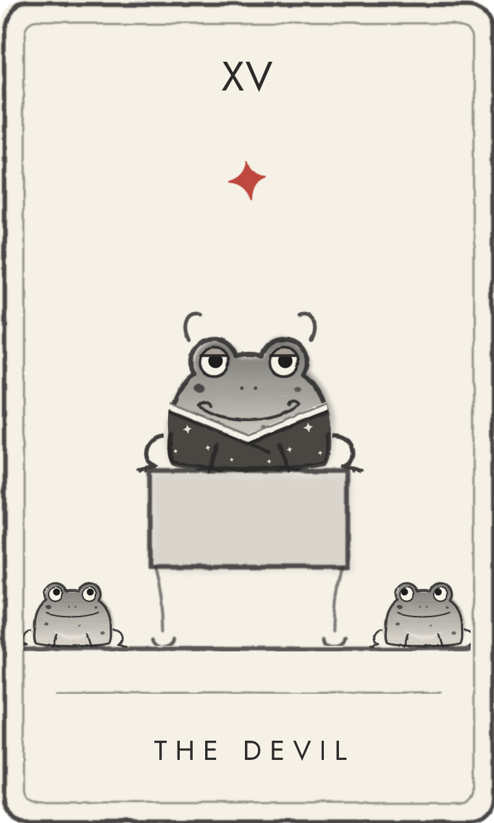 The Devil - tarot card drawn by the frog