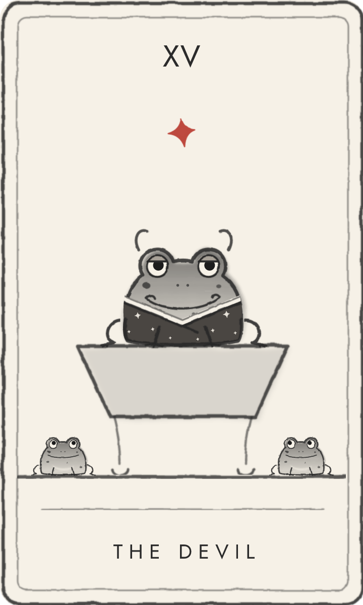 The Devil, reversed - tarot card drawn by the frog