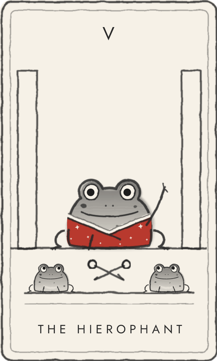 The Hierophant - tarot card drawn by the frog