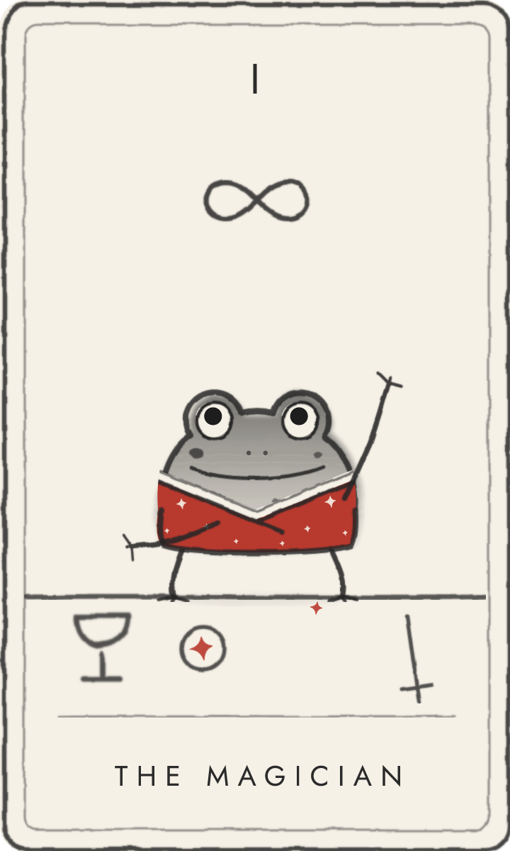 The Magician - tarot card drawn by the frog