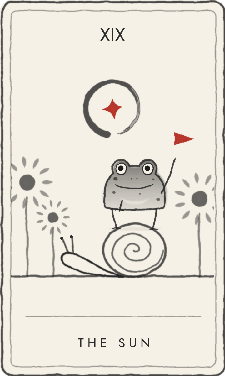 The Sun - tarot card drawn by the frog